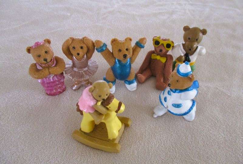 A batch of seven collectable M.E.G. Teddy in my pockets