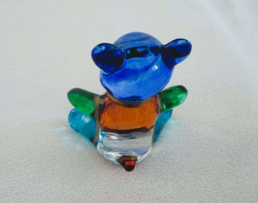 So special - two CC Zecchin handmade decorated Murano glass teddy bears