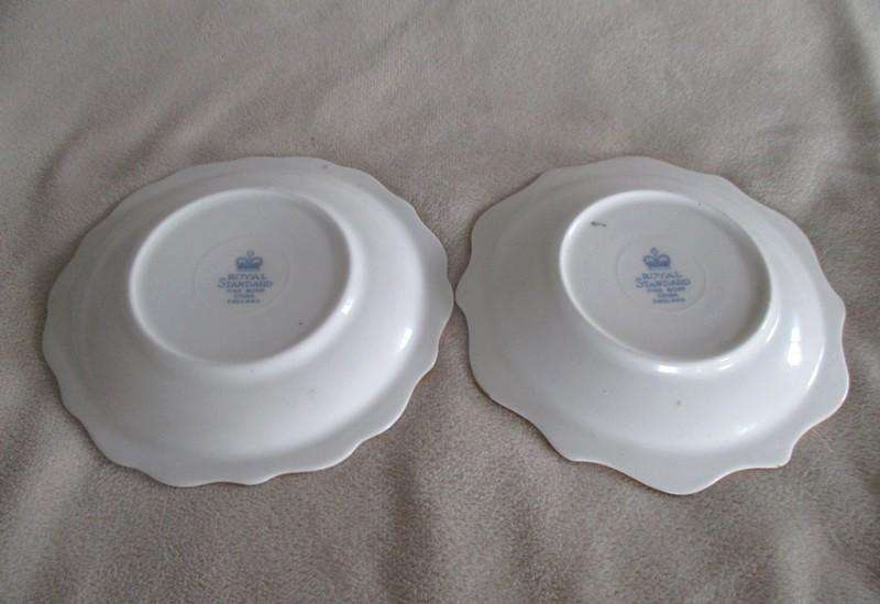 Two collectable Royal Standard fine bone China pin dishes after Dutch artist M. L angbroek