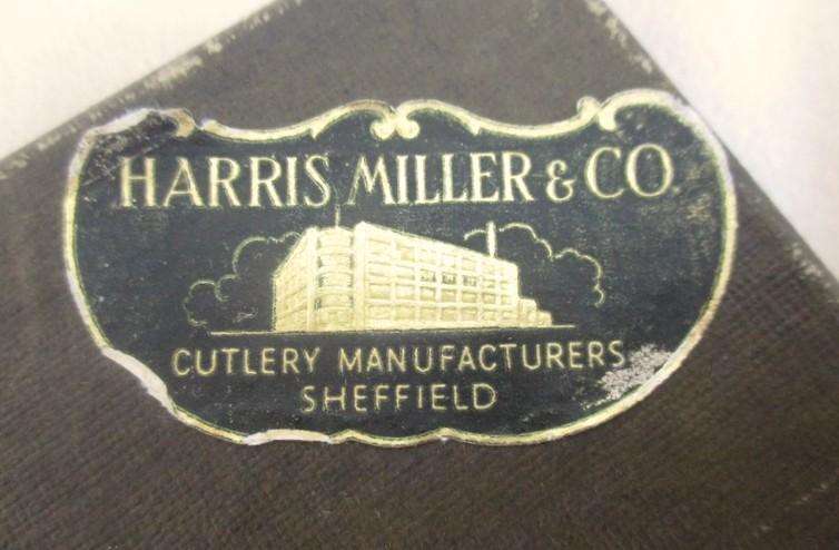Circa 1920's to 40's Antique/vintage Harris Miller & Co forged (not cast)carving set in box