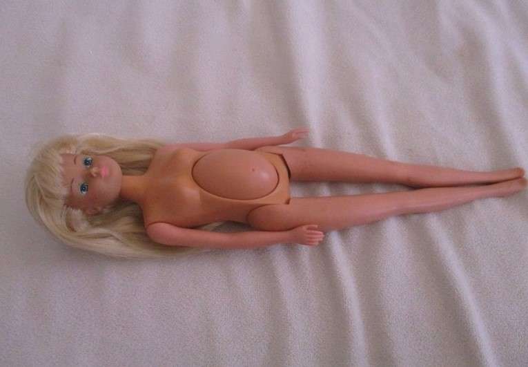 Cute Barbie-like fashion doll - flip her tummy for pregnant/not pregnant
