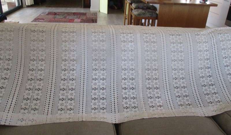 A very long, heavier than normal lace curtain - 360cm x 95cm