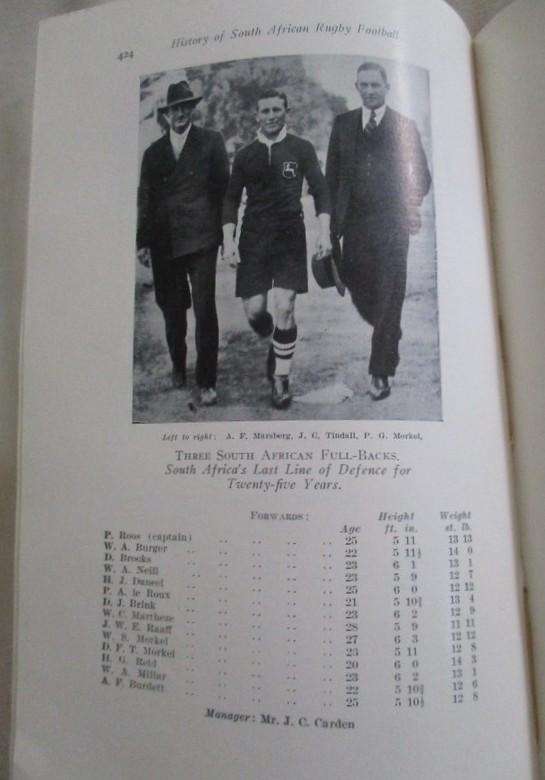 1933 edition - The History of South African Rugby Football (1875-1932) by Ivor d. Difford