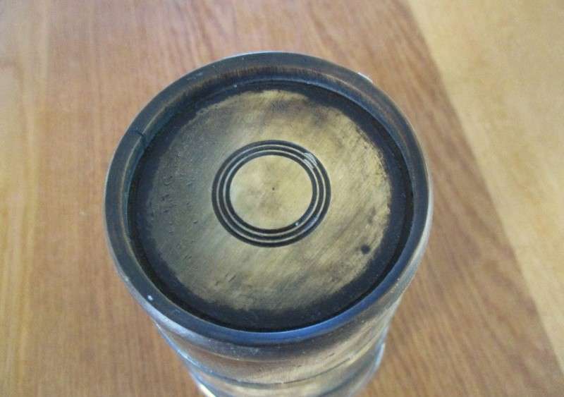 Antique horn beaker cup with silver metal rim