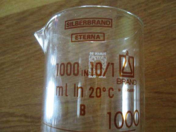 Vintage W. Germany Duran 50 Schott & Gen Mainz Jena Chemistry glass graduated cylinder