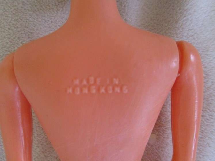 Collectable vintage 1960's Barbie clone doll made in Hong Kong in gorgeous dress and cape