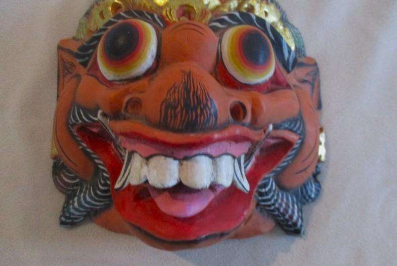 Awesome vintage hand carved Bali, Indonesia Barong wooden mask