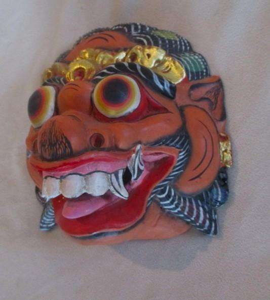Awesome vintage hand carved Bali, Indonesia Barong wooden mask