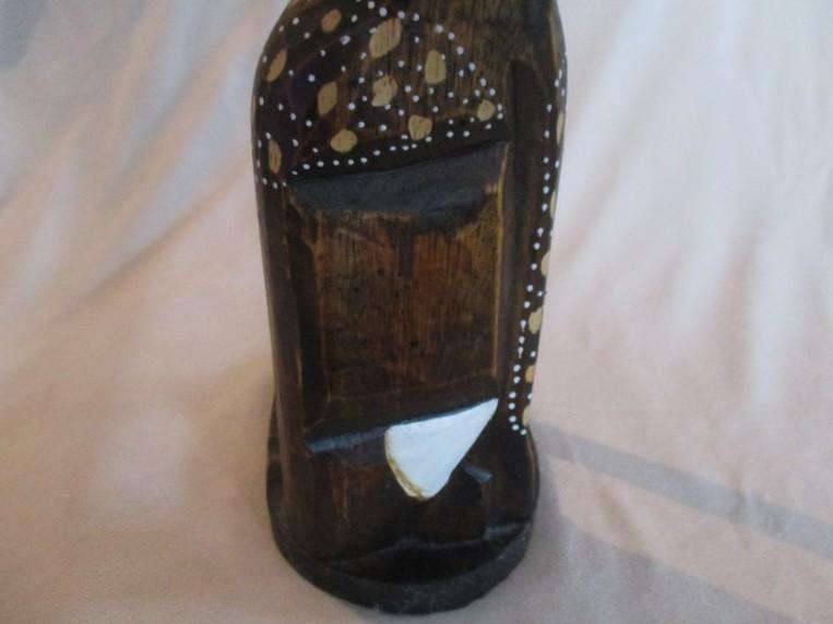 Large decorative wooden cat kitchen paper towel/toilet roll holder