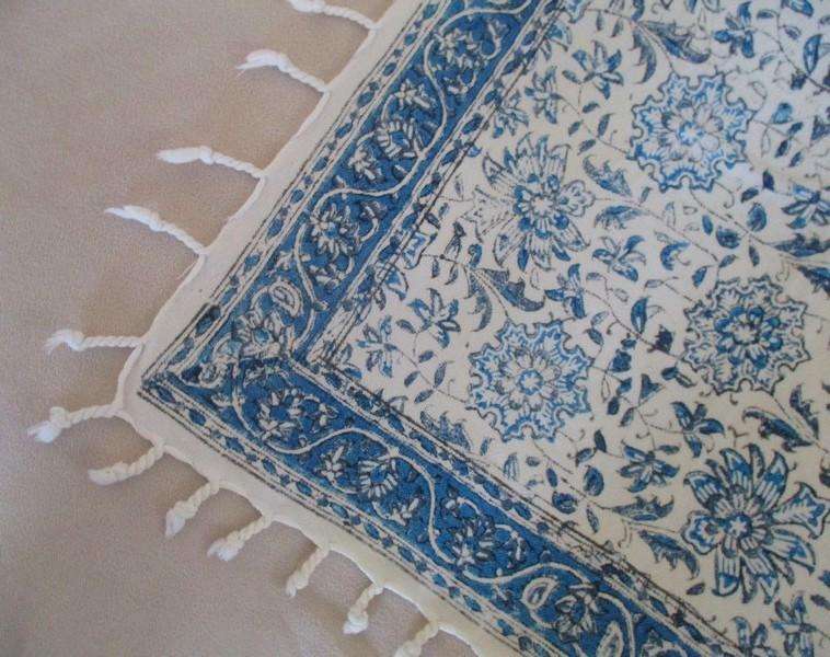 A vintage hand blocked (natural dyed) Sfahani Iran Ghalamkar cloth - signed