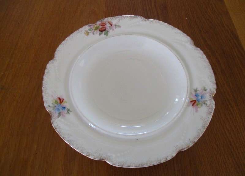 Beautiful large vintage butter/cheese dish with floral design
