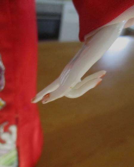 Exceptionally large vintage Chinese Peking Opera doll with exquisitely embroidered outfit