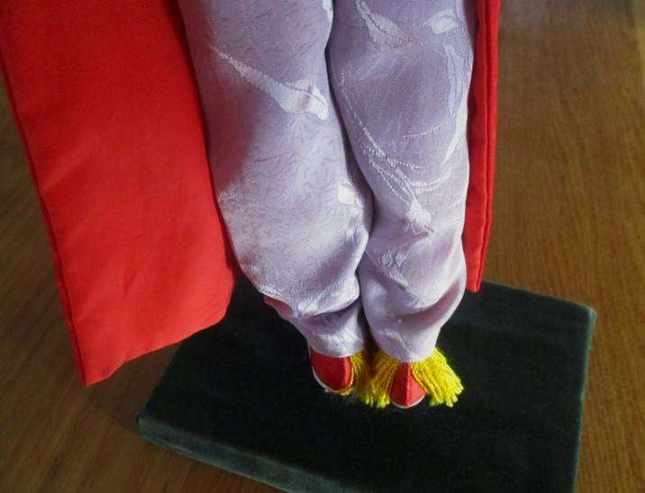 Exceptionally large vintage Chinese Peking Opera doll with exquisitely embroidered outfit