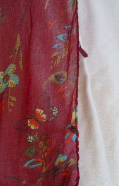 A delicate cloth with pretty butterfly and flowers design