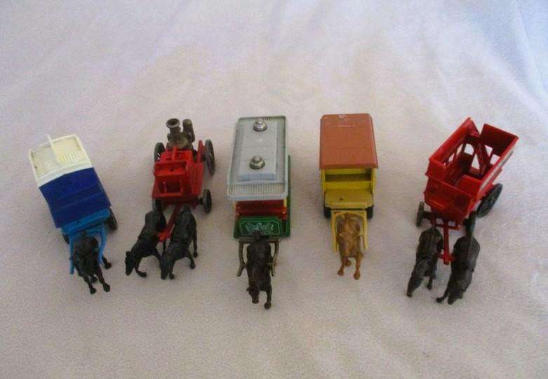 Five very collectable Lledo "Days Gone" Die Cast horse drawn carriages