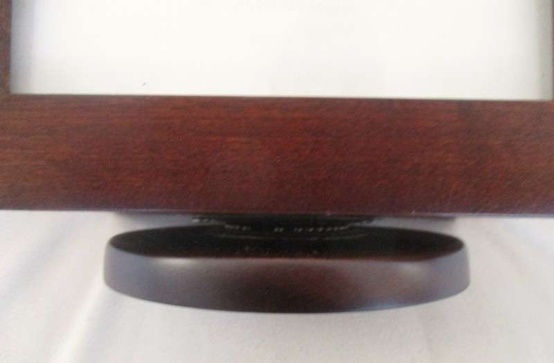 Quality rotating solid wood memento box for photos/postcards/cds/cards etc