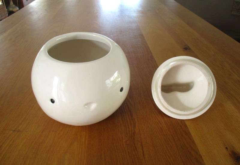 A large, cute Woolworths stoneware Miffy Bunny cookie jar