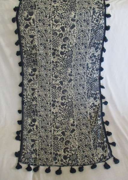 A beautiful Indian shawl with pretty tassel detail