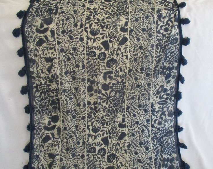 A beautiful Indian shawl with pretty tassel detail