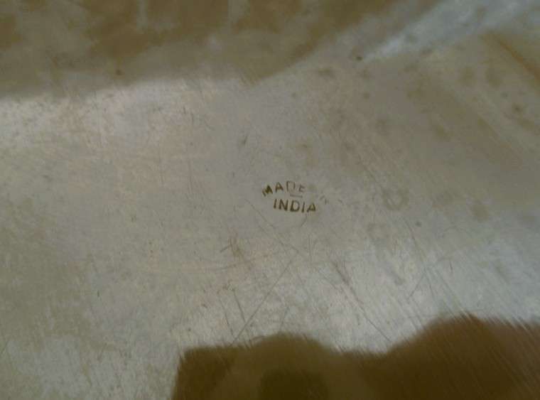 A very large, vintage intricately engraved brass tray from India - wonderful condition