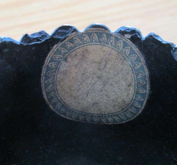 Antique Lacquered wood Chinese Tea Box (signed) and two lacquered wood cups