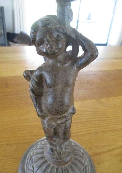 For SBenden only - Antique very heavy cast iron angel/cherub