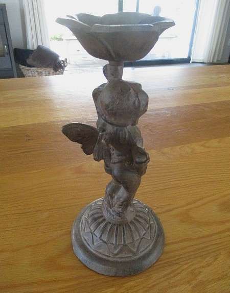 For SBenden only - Antique very heavy cast iron angel/cherub