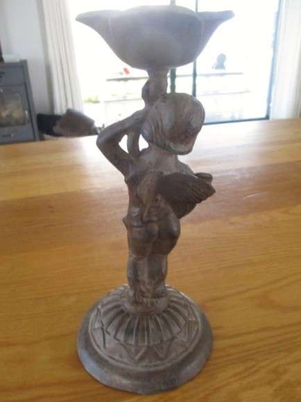 For SBenden only - Antique very heavy cast iron angel/cherub