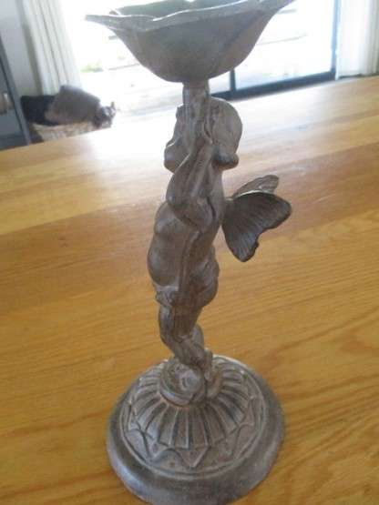 For SBenden only - Antique very heavy cast iron angel/cherub