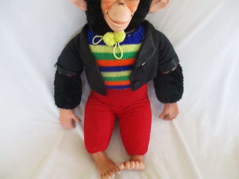 Aww .... Granny's toy monkey - very large vintage monkey with big ears and open/close eyes