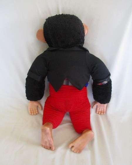 Aww .... Granny's toy monkey - very large vintage monkey with big ears and open/close eyes