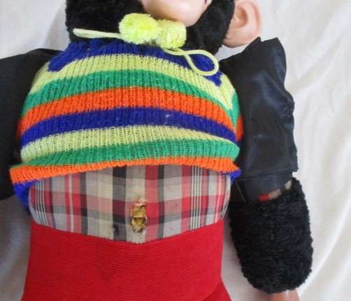 Aww .... Granny's toy monkey - very large vintage monkey with big ears and open/close eyes