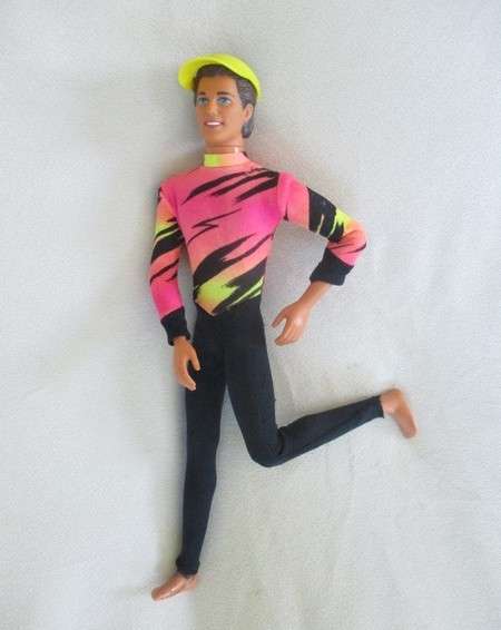 Barbie's boyfriend - 1990's Mattel articulated Ken doll in original outfit - Hot Skating Ken?