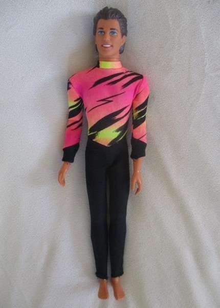 Barbie's boyfriend - 1990's Mattel articulated Ken doll in original outfit - Hot Skating Ken?