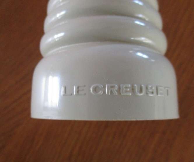 A set of genuine Le Creuset salt and pepper mills in excellent condition
