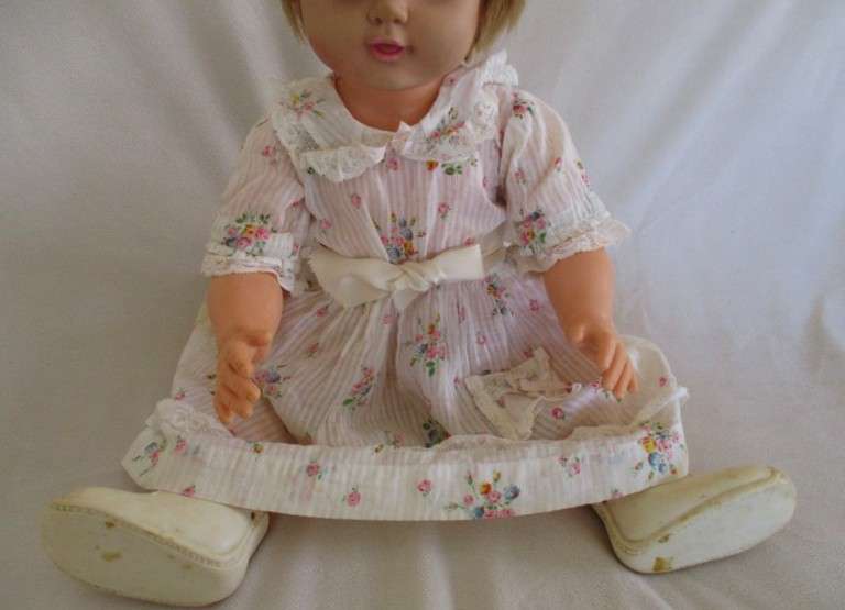 And then this very large 56cm tall vintage 1960's darling girl with her then "modern" hairstyle