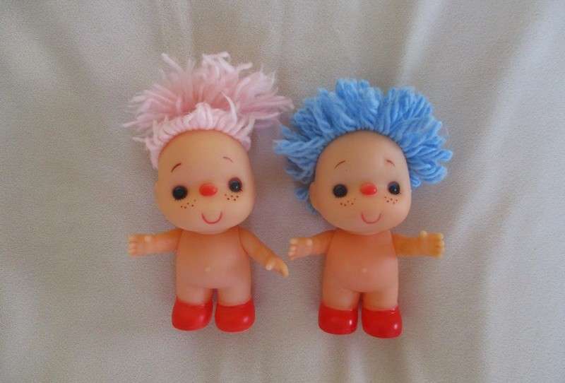 Two cute small collectable vintage 1980's Ice Cream dolls