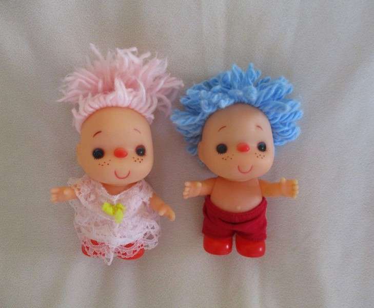Two cute small collectable vintage 1980's Ice Cream dolls