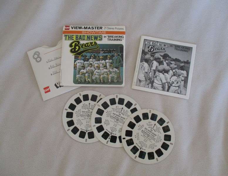 Three vintage 1977 View-Master reels plus read-along story booklet - The Bad News Bears