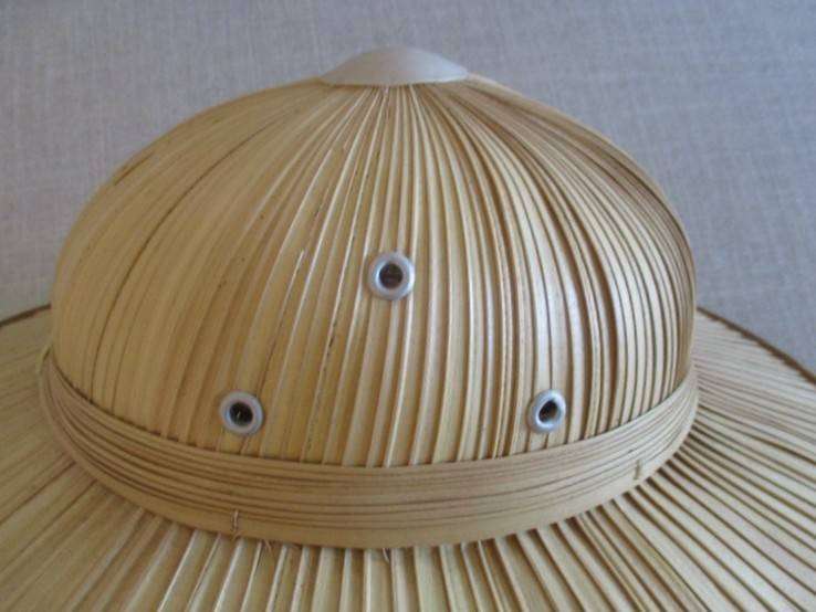 Rare high value hand woven French Ladies (vintage 1950's) straw pith helmet safari hat