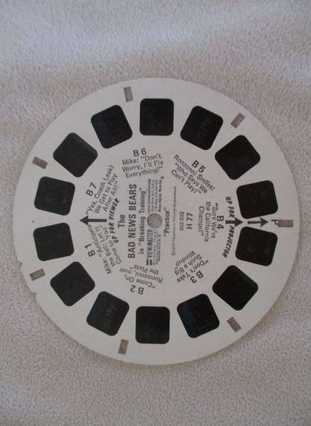 Three vintage 1977 View-Master reels plus read-along story booklet - The Bad News Bears