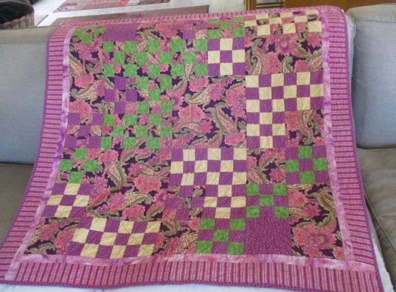 The most beautiful hand made patchwork quilt/throw