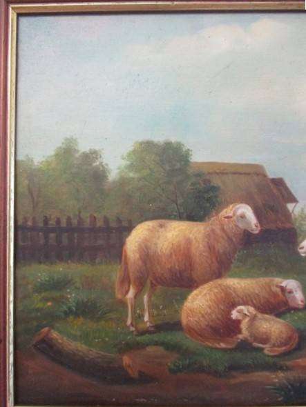 Antique original oil painting by French artist Gaston Gerard (1859-1915)