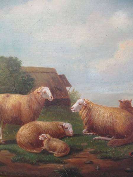 Antique original oil painting by French artist Gaston Gerard (1859-1915)