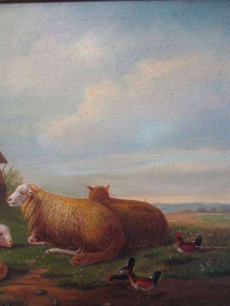 Antique original oil painting by French artist Gaston Gerard (1859-1915)