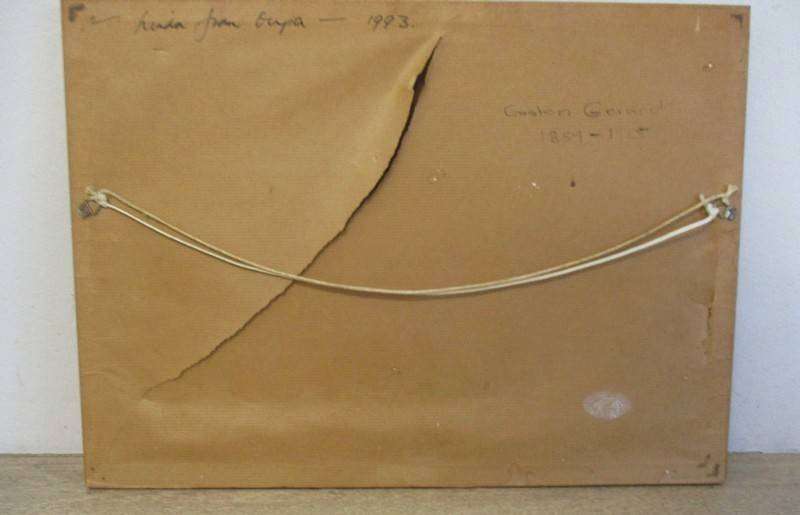 Antique original oil painting by French artist Gaston Gerard (1859-1915)