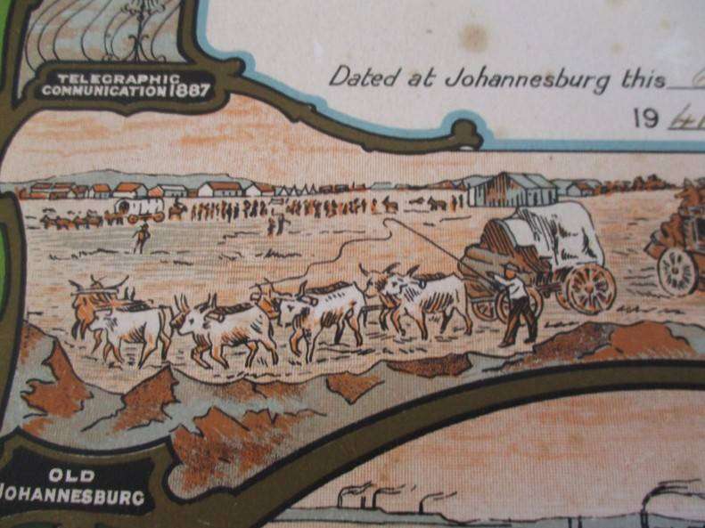 Ultra rare historical document - A Rand Pioneer's certificate