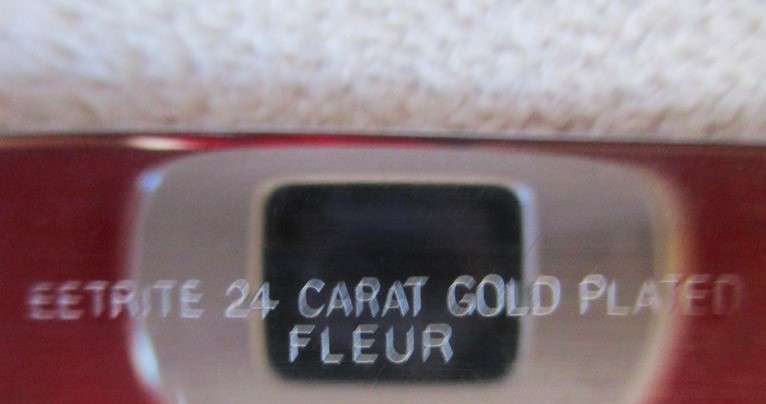 Eetrite 24ct gold plated cake forks in box PLUS 6 rare butter knives - introductory set 1970's