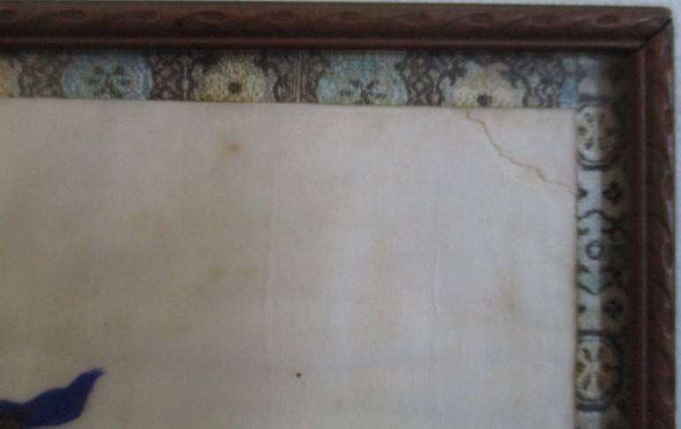 Set of two rare antique Canton Qing Dynasty original paintings depicting theatrical troupe