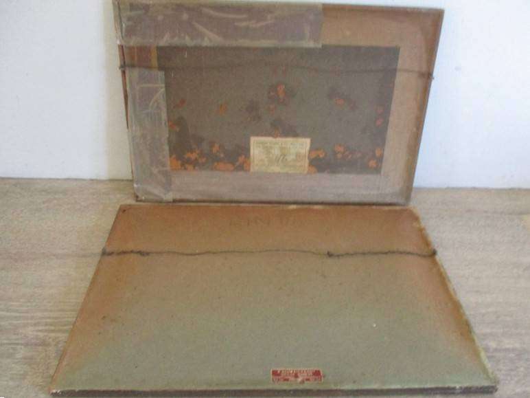 Set of two rare antique Canton Qing Dynasty original paintings depicting theatrical troupe